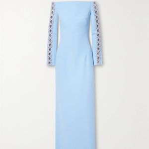 Safiyaa Maimie off-the-shoulder crystal-embellished gown